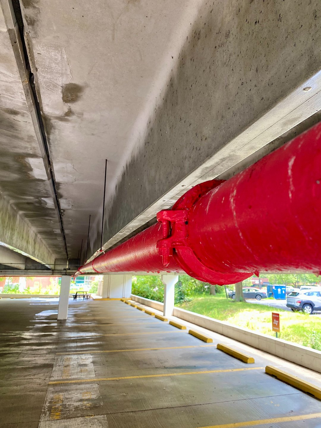 Commercial Parking Garage Pipe Cleaning in Alexandria, VA
