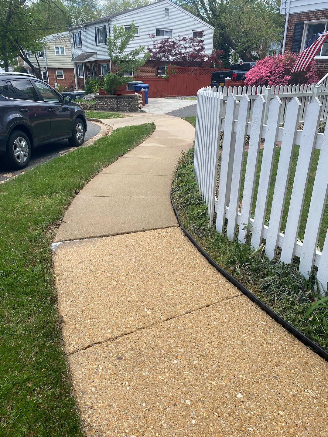 Concrete Front Pathway Power Washing in Alexandria, VA